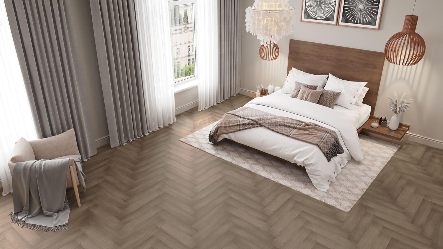 SPC ламинат Alpine Floor Parquet Light Дуб Насыщенный 600x125x4 мм, ECO 13-7B