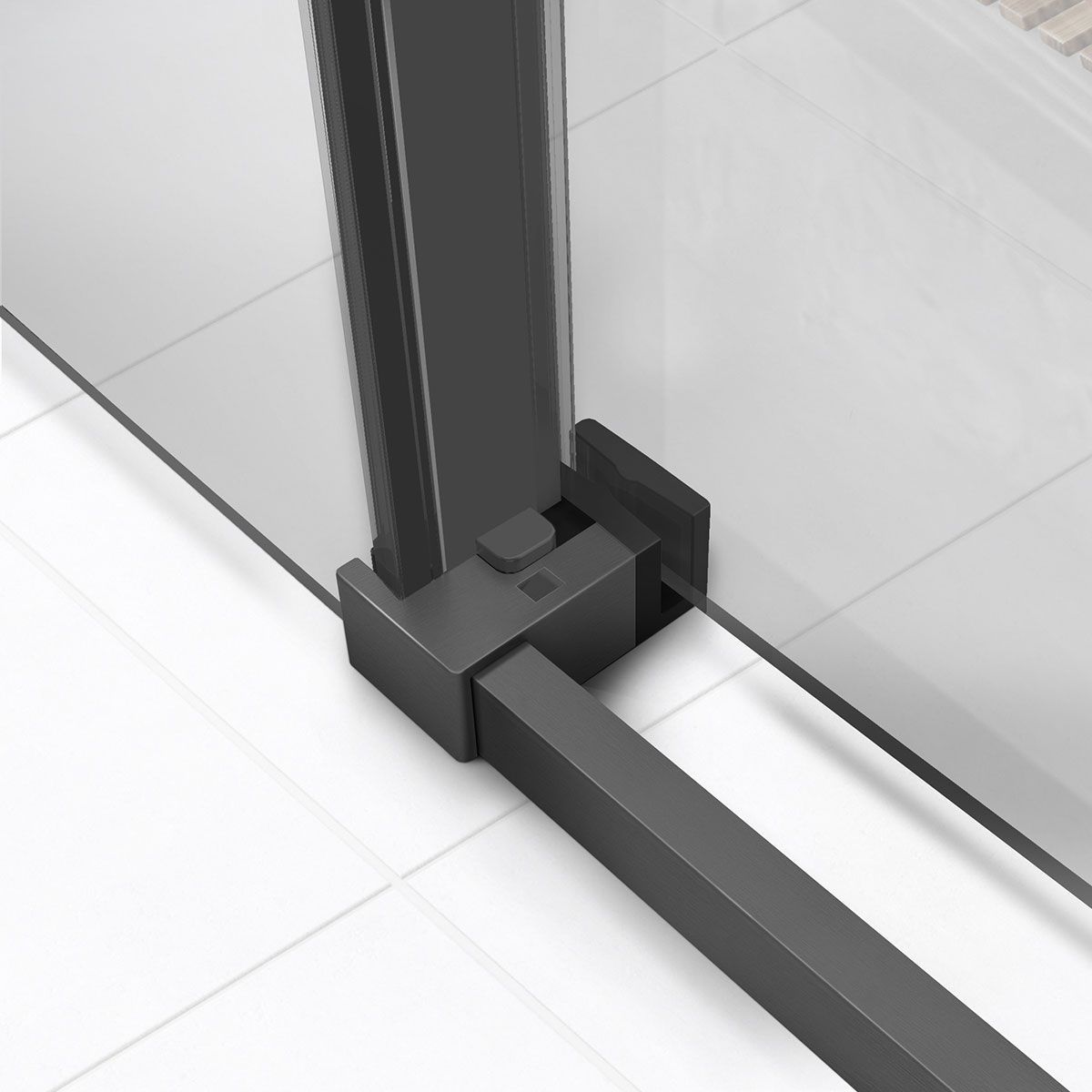 Душевой уголок Vincea Слим Софт (Slim Soft) VSR-1SS1010CLGM 100x100 вороненая сталь, стекло прозрачное