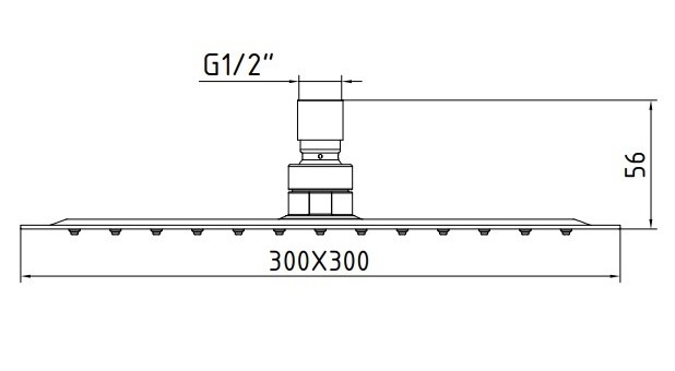 Верхний душ E.C.A. Shower Head Slim 30 см 102145013