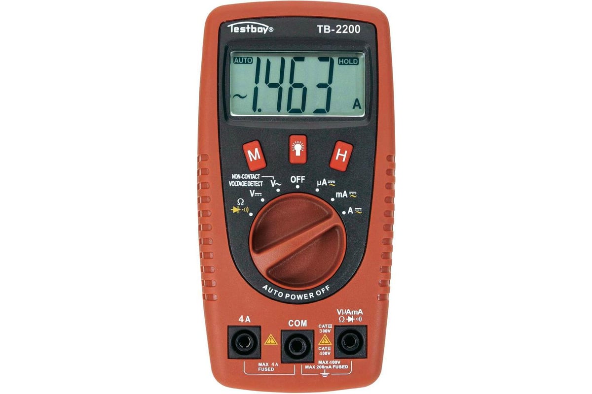 Цифровой мультиметр с сенсором напряжение и фонариком Testboy 2200