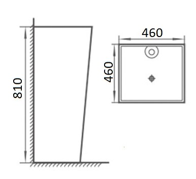 Раковина CeramaLux NB145 46 см