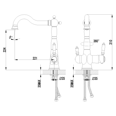 Смеситель для кухни Lemark Comfort LM3065C