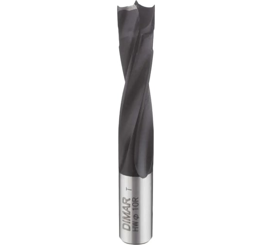 Сверло присадочное глухое правое 4 флейты 10x43 мм, L70. хвостовик 10x20 мм Dimar 2014477