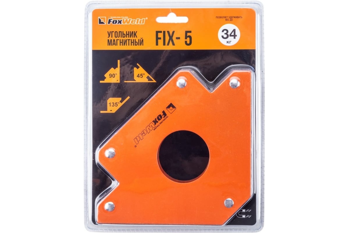 Магнитный угольник Foxweld FIX-5 до 34кг 5385