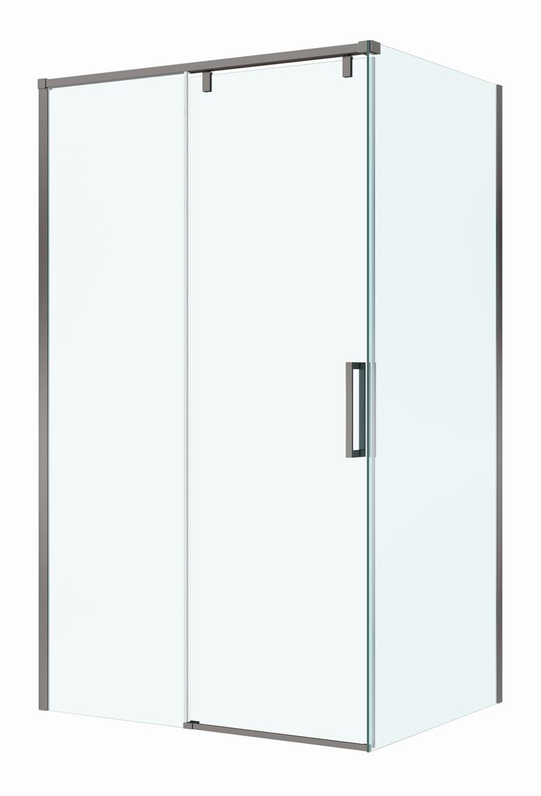 Душевой уголок BelBagno SOFT_CLOSE-1-AH-1-110/80-C-GM 110x80 прозрачный, оружейная сталь Душевой уголок BelBagno SOFT_CLOSE-1-AH-1-110/80-C-GM 110x80 прозрачный, оружейная сталь