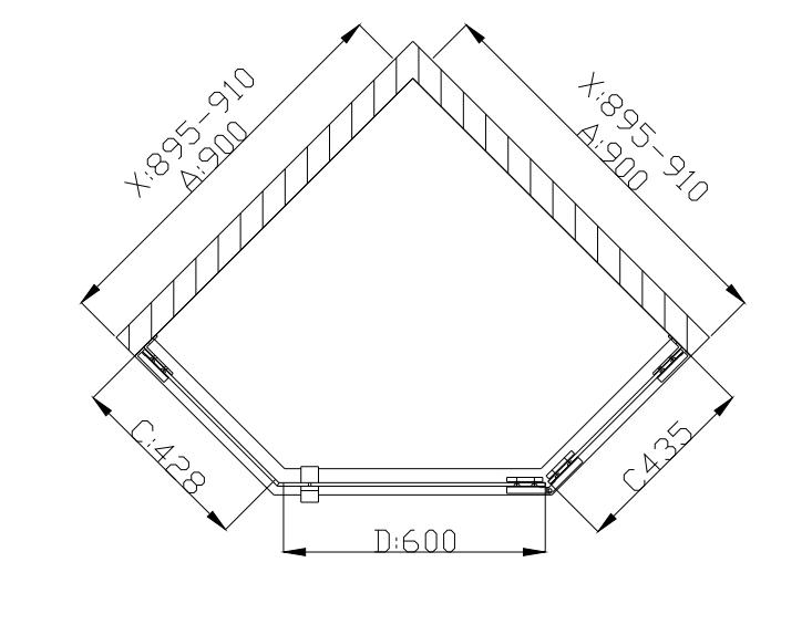 Поддон для душа Grossman Status ST-90D 90x90 пятиугольный