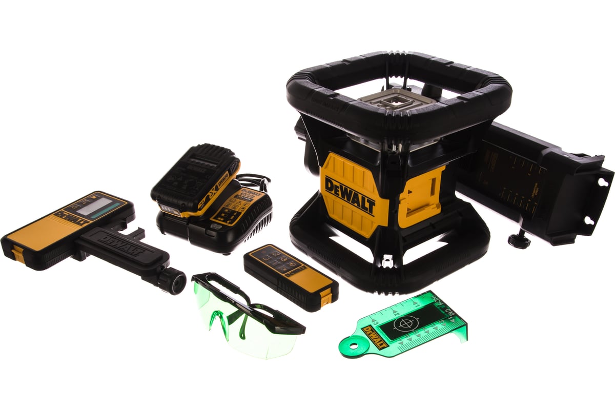 Ротационный лазерный уровень с зеленым лучом DeWalt DCE079D1G-QW