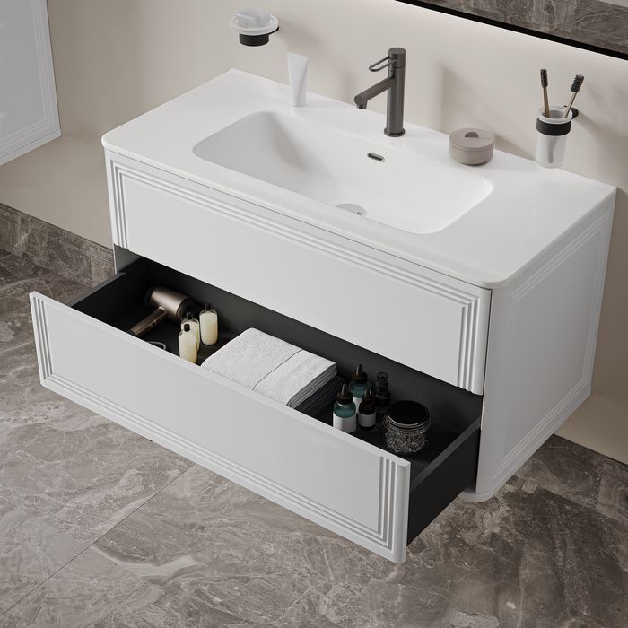 Тумба с раковиной Iddis Oxford Neo 100 см белый матовый OXN10W0i95K