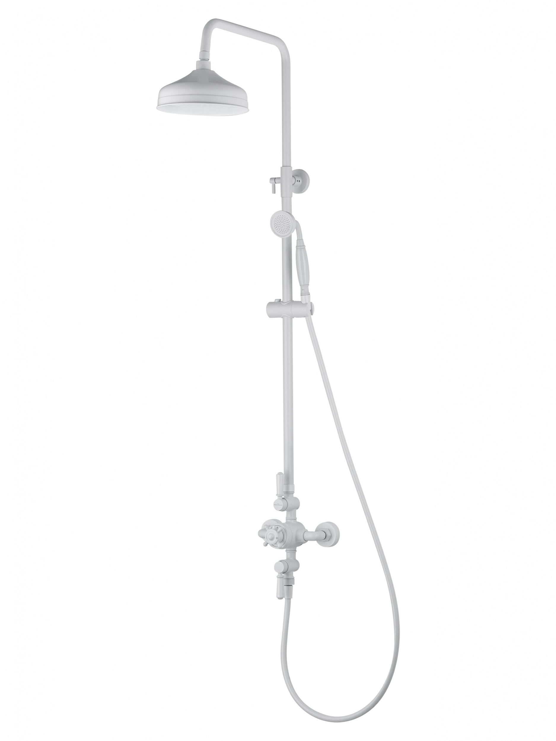 Душевая стойка Wonzon&Woghand Retro WW-B3041-MW термостат, белый матовый