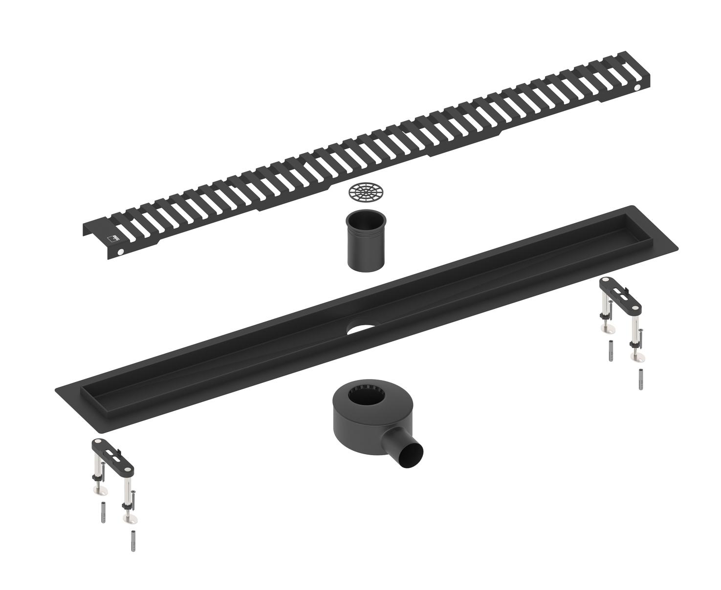 Трап для душа Timo Drain System 600 DS230106/03 60 см, вставка Lines, черный