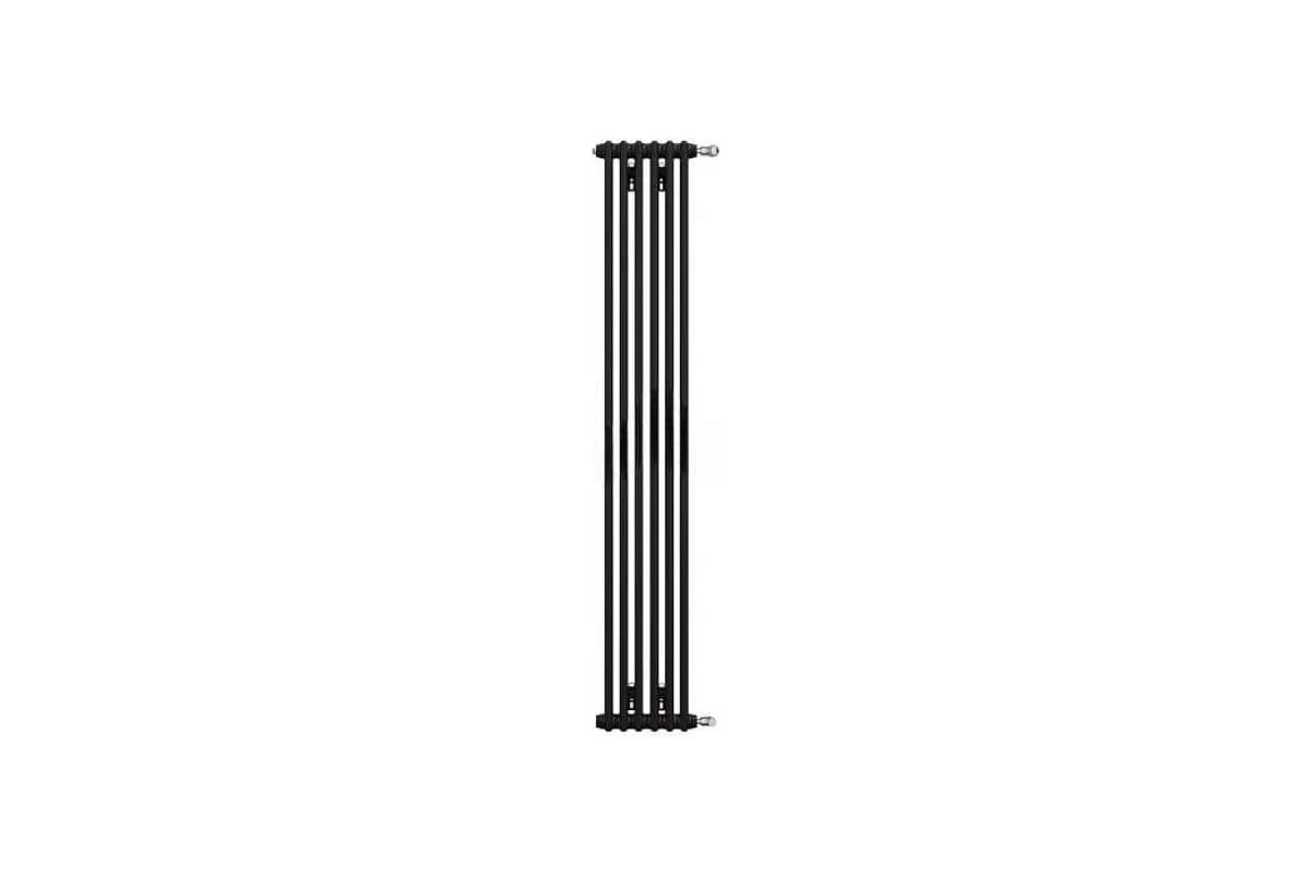 Радиатор 2-х трубный Zehnder Charleston 1800x368x62 боковая подводка 1270 3/4" Ral 9217 Traffic Black (matt) CH 2180-08