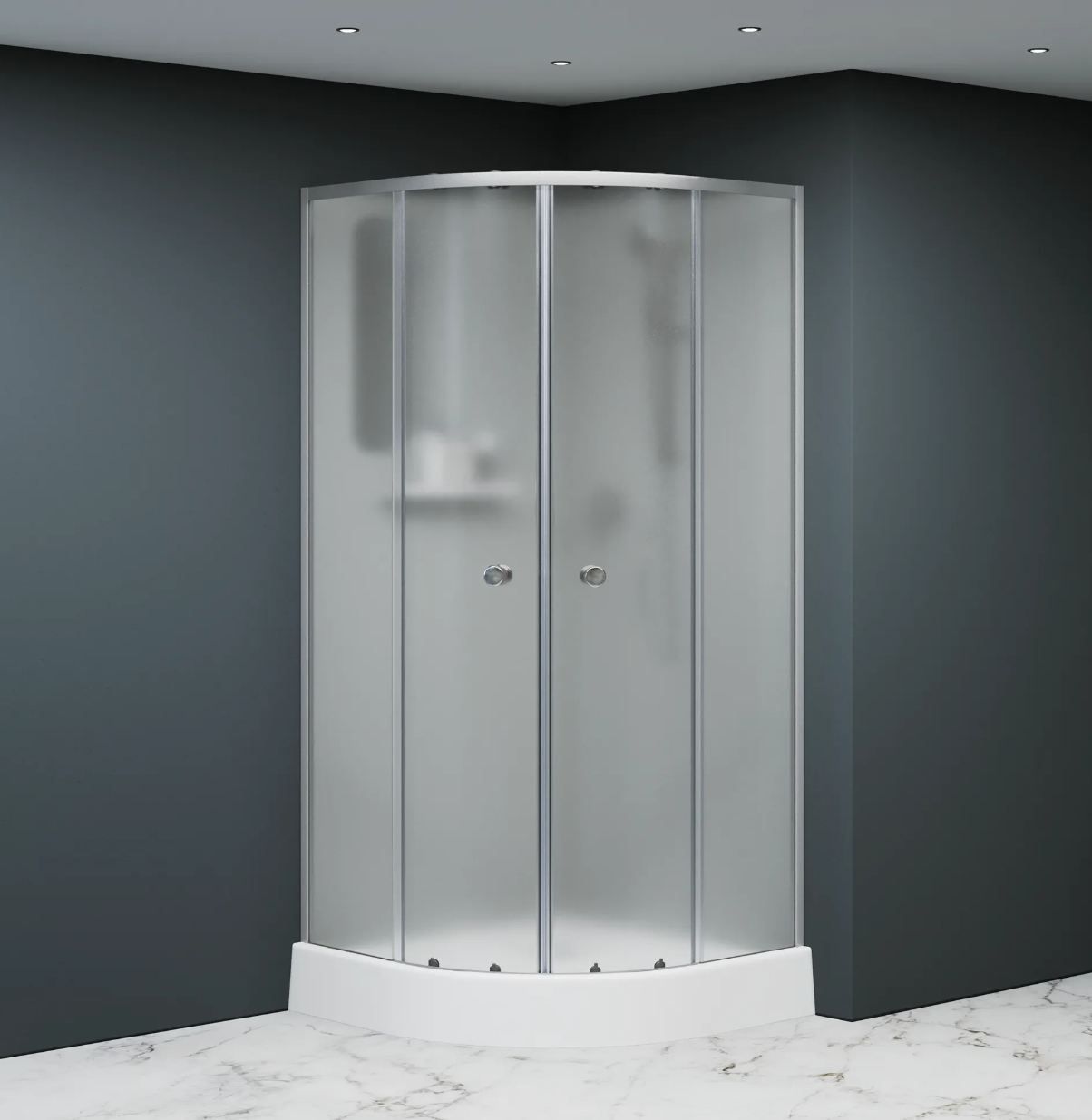 Душевая кабина RGW Andaman AN-208 100x100 см матовое-сатинат, профиль хром сатин