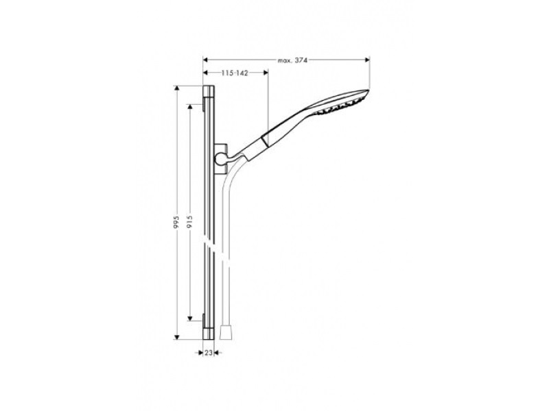 Душевой гарнитур Hansgrohe PuraVida 27853400 хром/белый