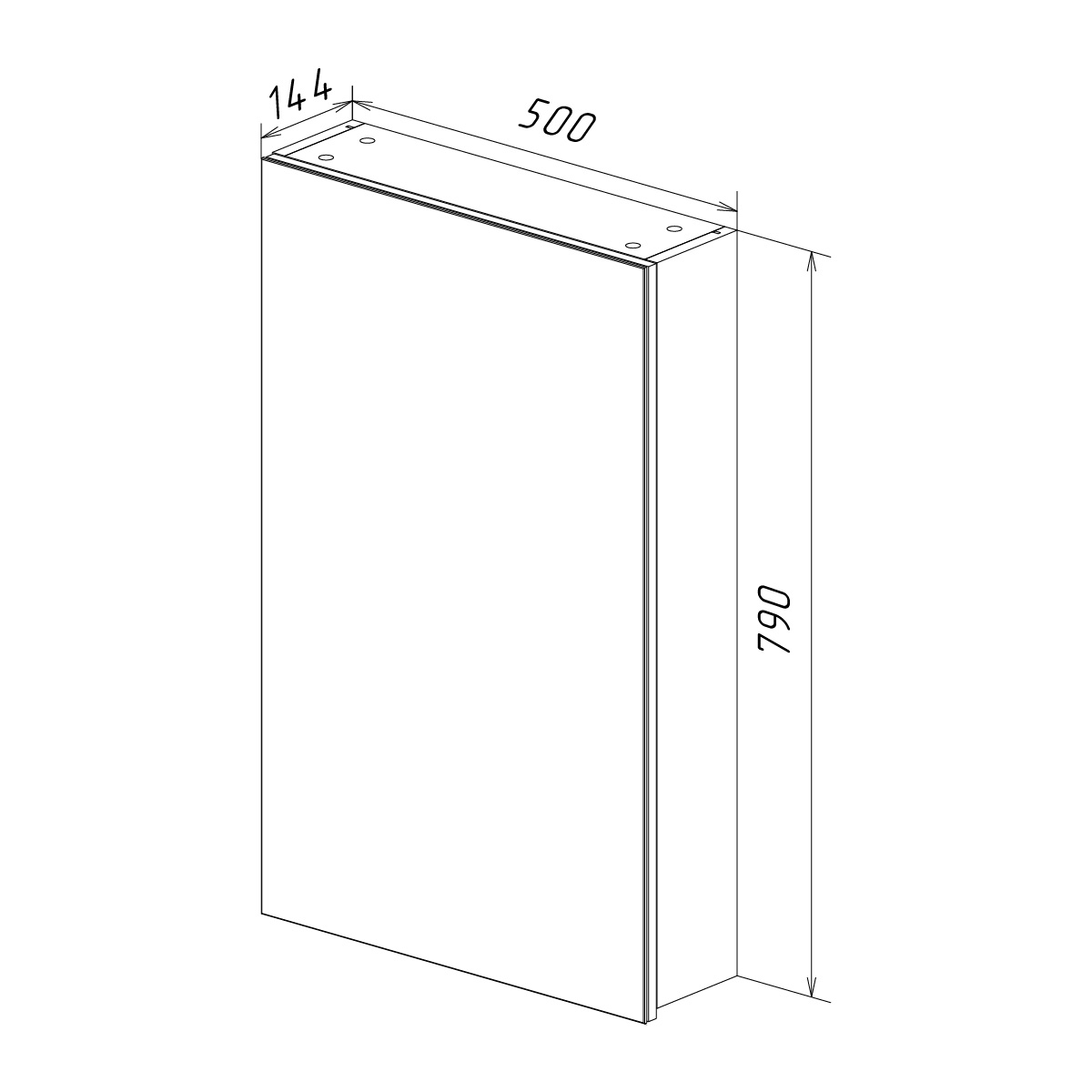 Зеркальный шкаф Lemark Universal 50x80 LM50ZS-U, белый глянец