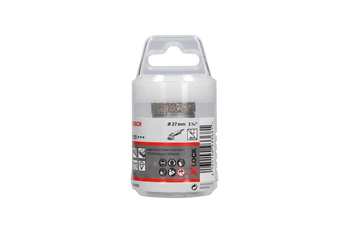 Алмазная коронка Dry Speed X-LOCK 27 мм Bosch 2608599032