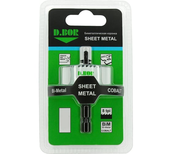 Коронка биметаллическая SHEET METAL 22 мм D.BOR D-HS-BIM-SM-20-022