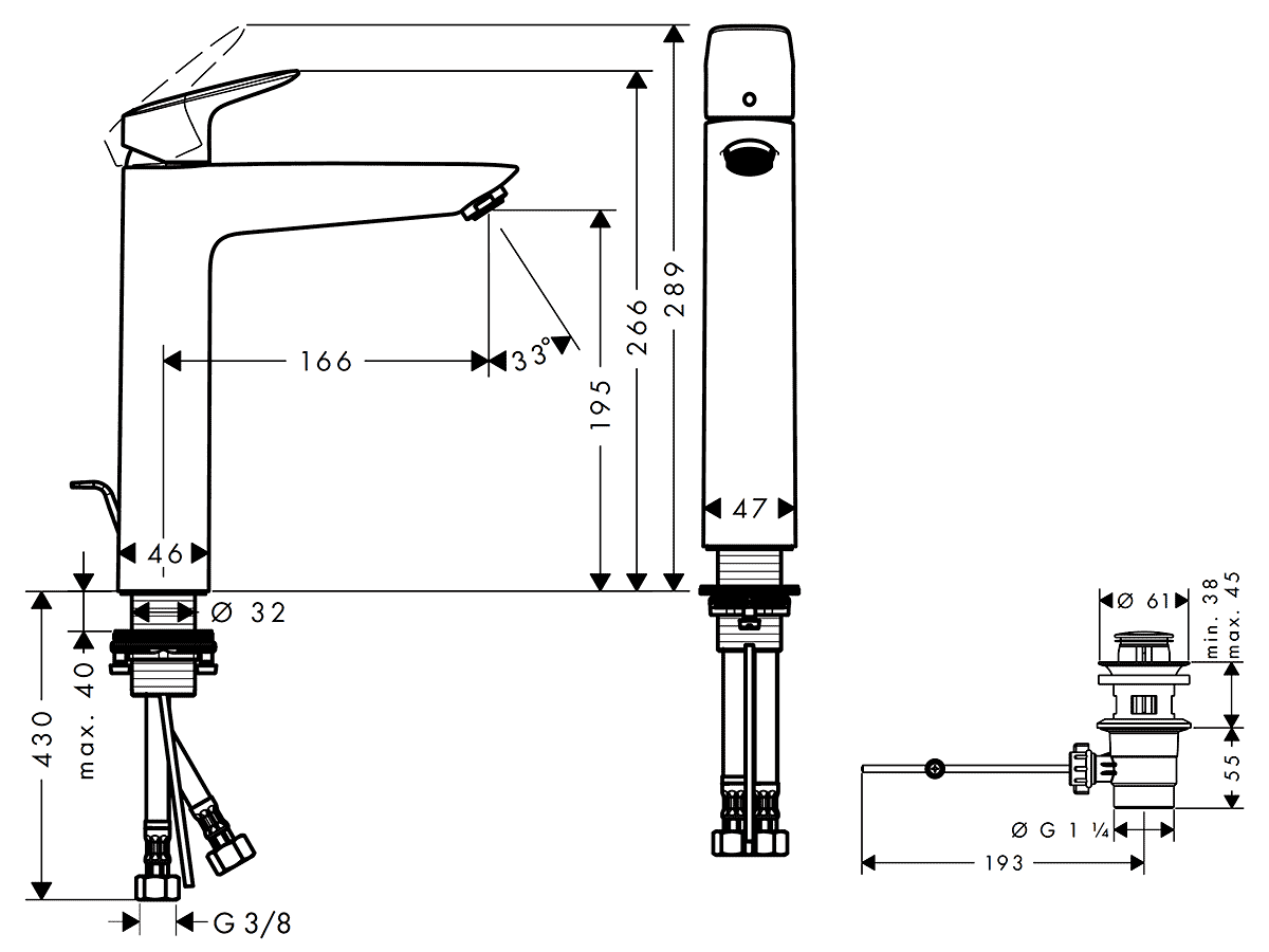 Смеситель для раковины Hansgrohe Logis 71090000