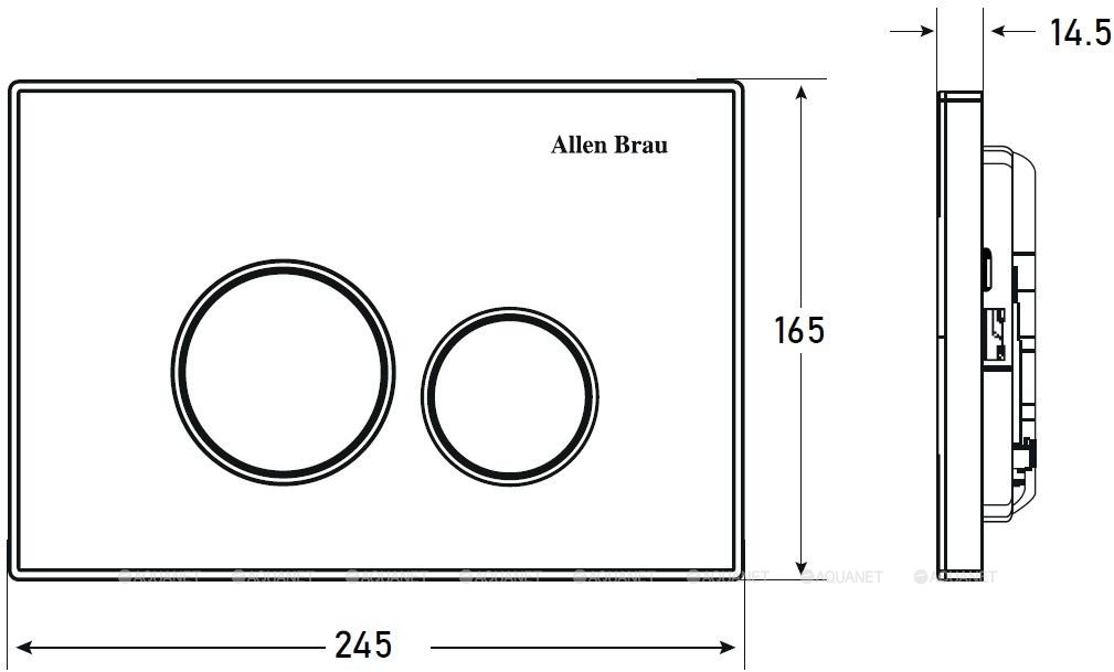 Кнопка смыва Allen Brau Priority 9.20001.00 хром