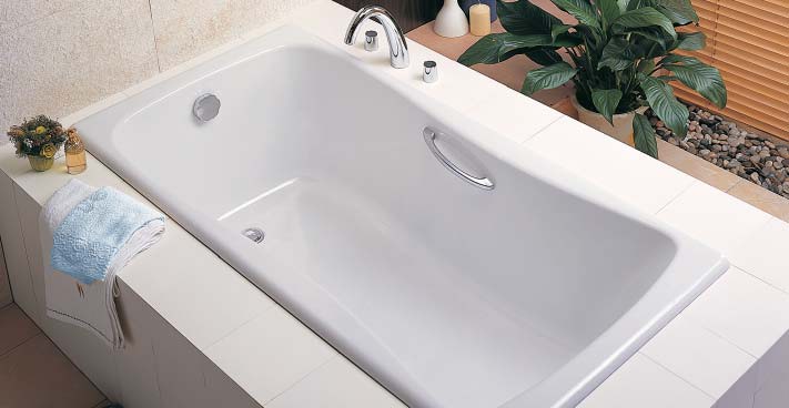 Чугунная ванна Jacob Delafon Bliss 170x75, с антискользящим покрытием