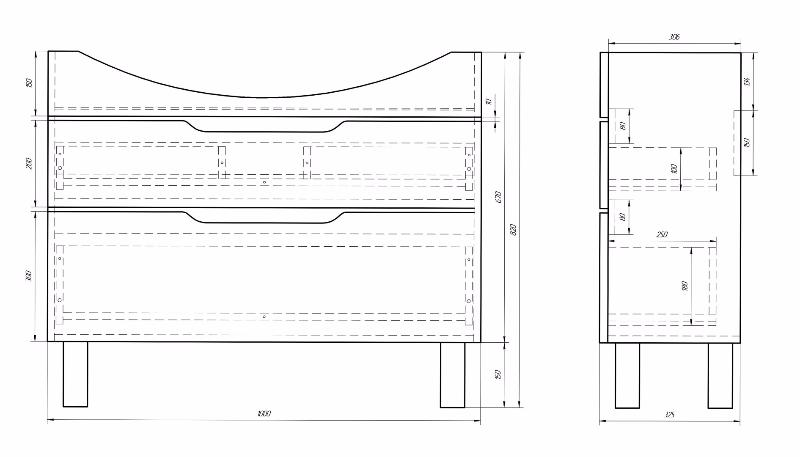 Тумба с раковиной Dreja Laguna Plus 105, белая