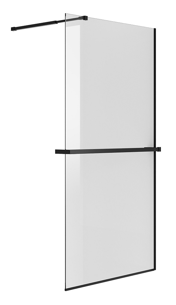 Душевая перегородка Niagara Nova NG-670-90ВLACK 90x195 прозрачная, профиль черный матовый