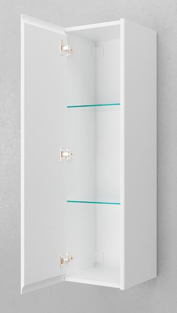 Шкаф пенал Velvex Klaufs 110 см белый глянец pp.KLA.33