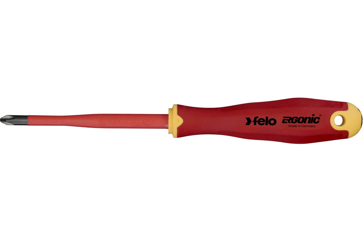 Диэлектрическая отвертка Felo PH 2х100, E-Slim Ergonic 41429390