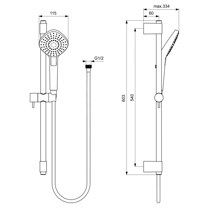 Душевой гарнитур Ideal Standard Idealrain Evo Diamond L3 B2234AA