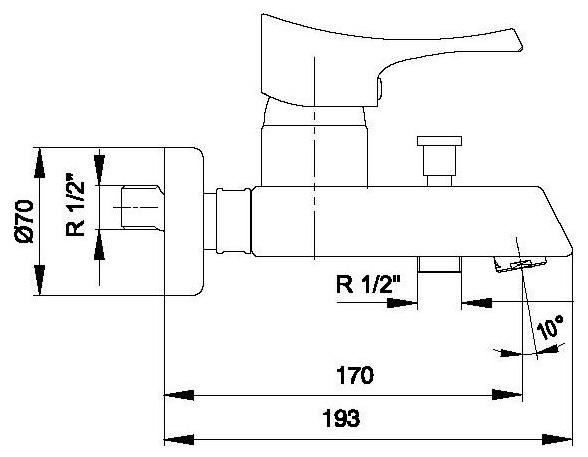 Смеситель для ванны E.C.A. Lotus 102102347