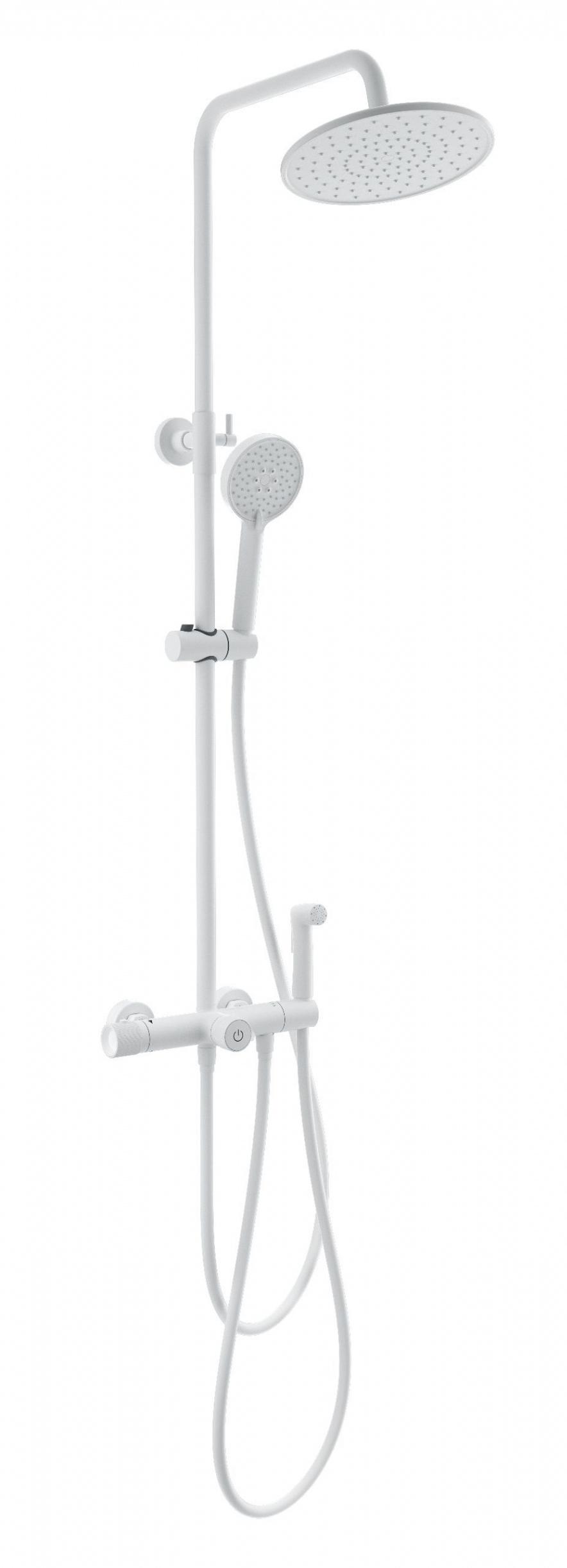 Душевая стойка Wonzon&Woghand WW-B3097-A-MW термостат, белый матовый