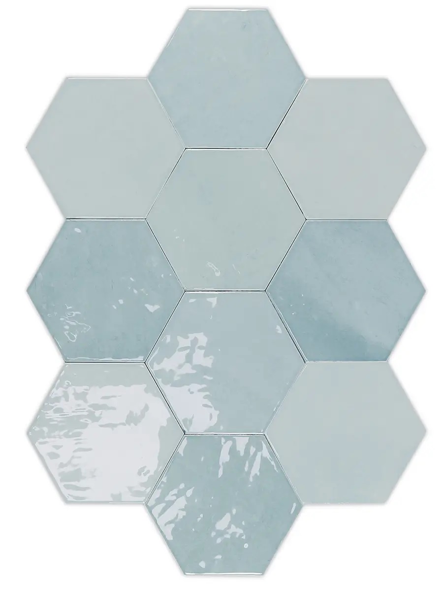 Плитка WOW Zellige Hexa Aqua 10,8x12,4 см, 122081