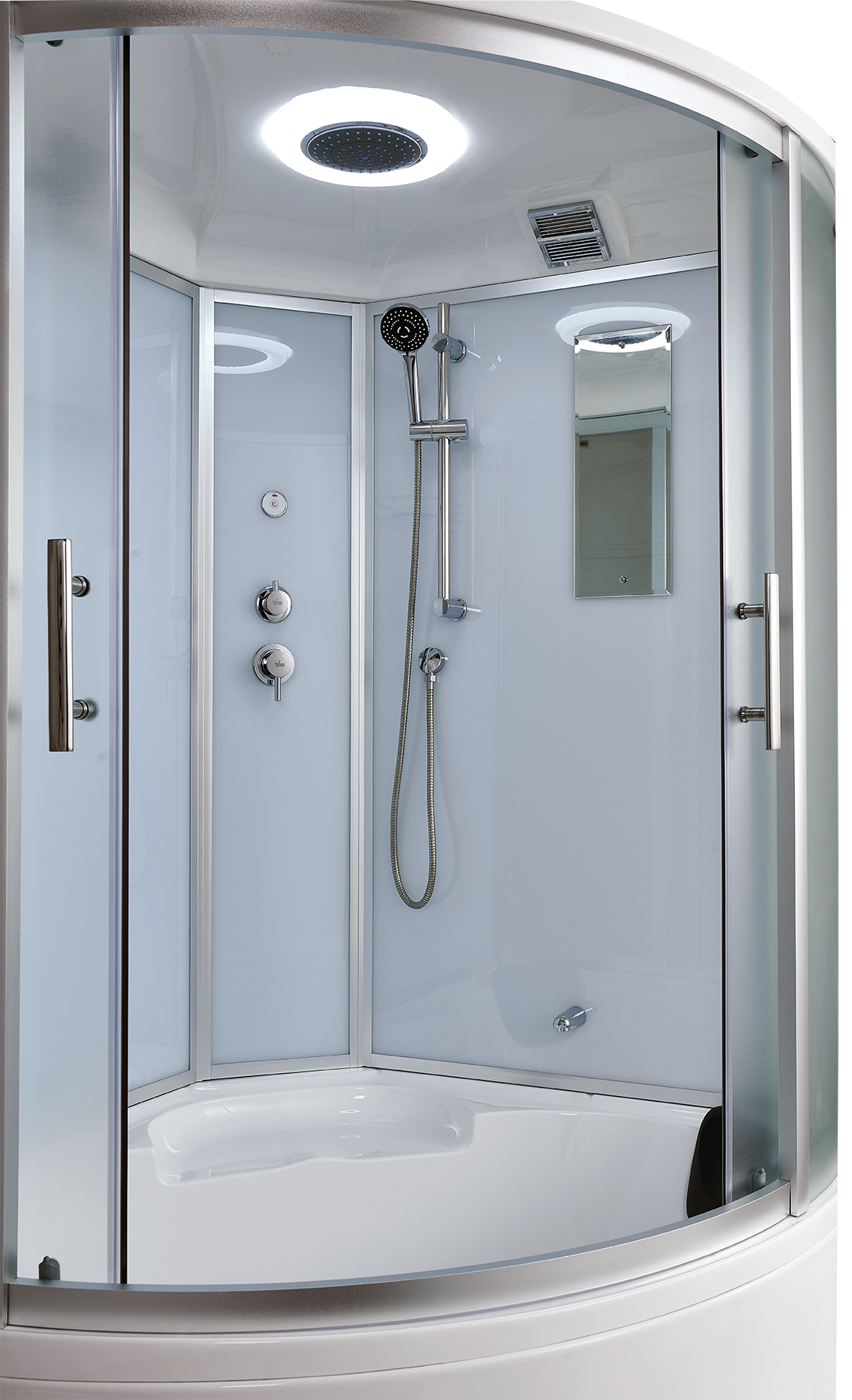 Душевая кабина Timo Standart T-6635SF Silver Fabric 135x135, без г/м, матовые стекла, хром