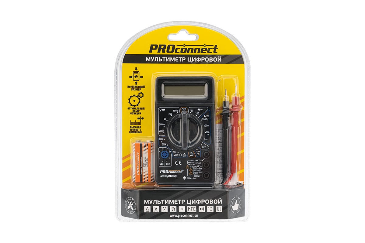 Портативный мультиметр PROCONNECT M838 13-3013