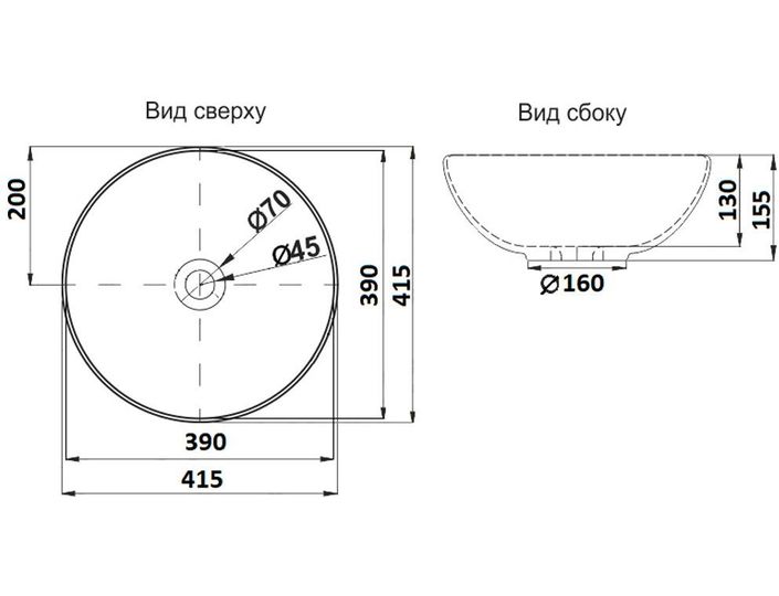 Раковина CeramaLux NC 104MHL-4 41 см голубой