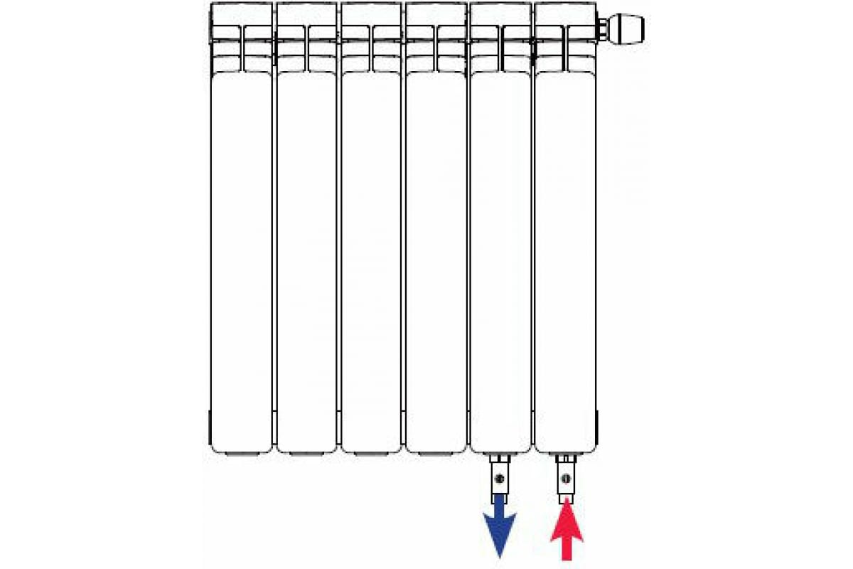 Биметаллический радиатор Rifar Base Ventil BVR 500 - 12