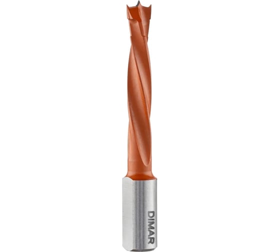 Сверло присадочное глухое левое 4 флейты 7x43 мм, L70. хвостовик 10x20 мм Dimar 2014427