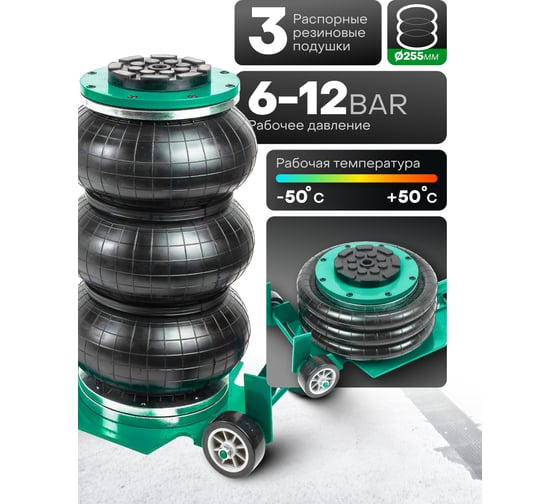 Домкрат подкатной пневматический Rockforce 3т RF-TRA1723(59249)