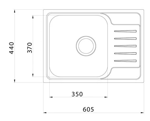 Кухонная мойка Iddis Sound SND60SDi77 60.5 см без отверстий, сатин