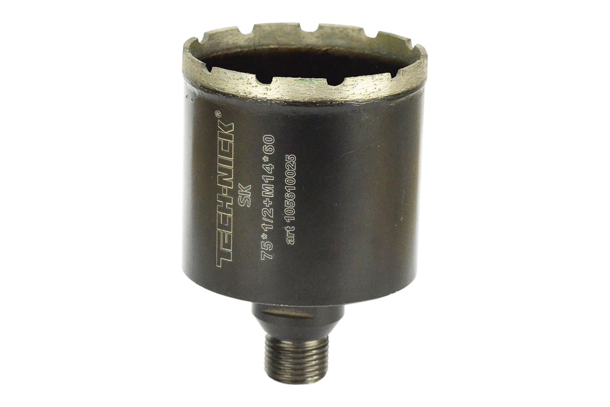 Коронка алмазная, спекание 75х60 мм, 1/2/M14 SK TECH-NICK 105610025
