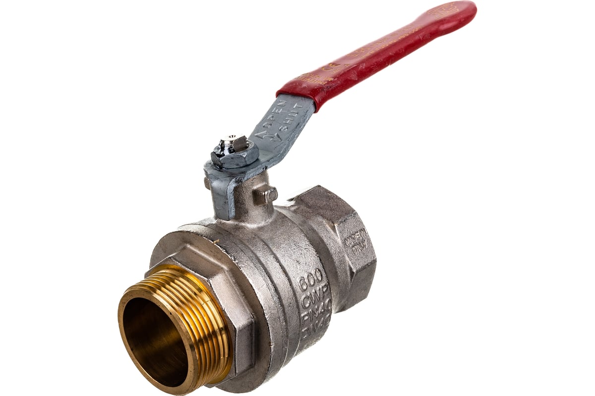 Шаровой кран RUB 1 1/2" DN40 PN40, ВР-НР, серия MILANO (S.90), ручка S90H20