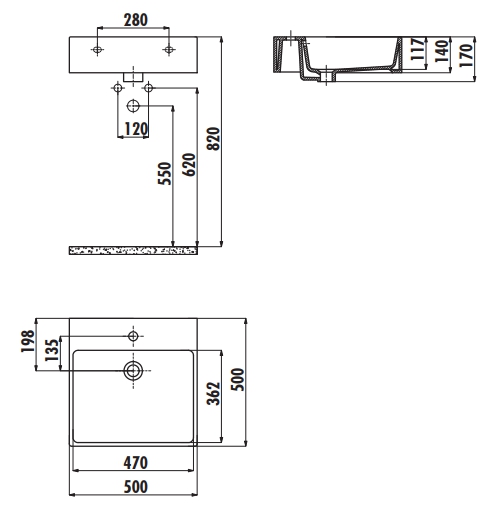 Раковина Creavit Next NX256 50 см