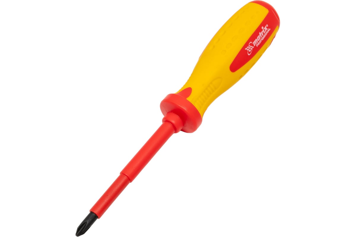 Диэлектрическая отвертка Insulated Ph2x100 мм Matrix CrMo, до 1000 В PROFESSIONAL 12928