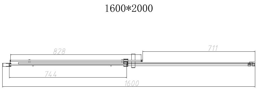 Душевая дверь Vincea Dice VDS-4D160CL 160x200 хром, прозрачная