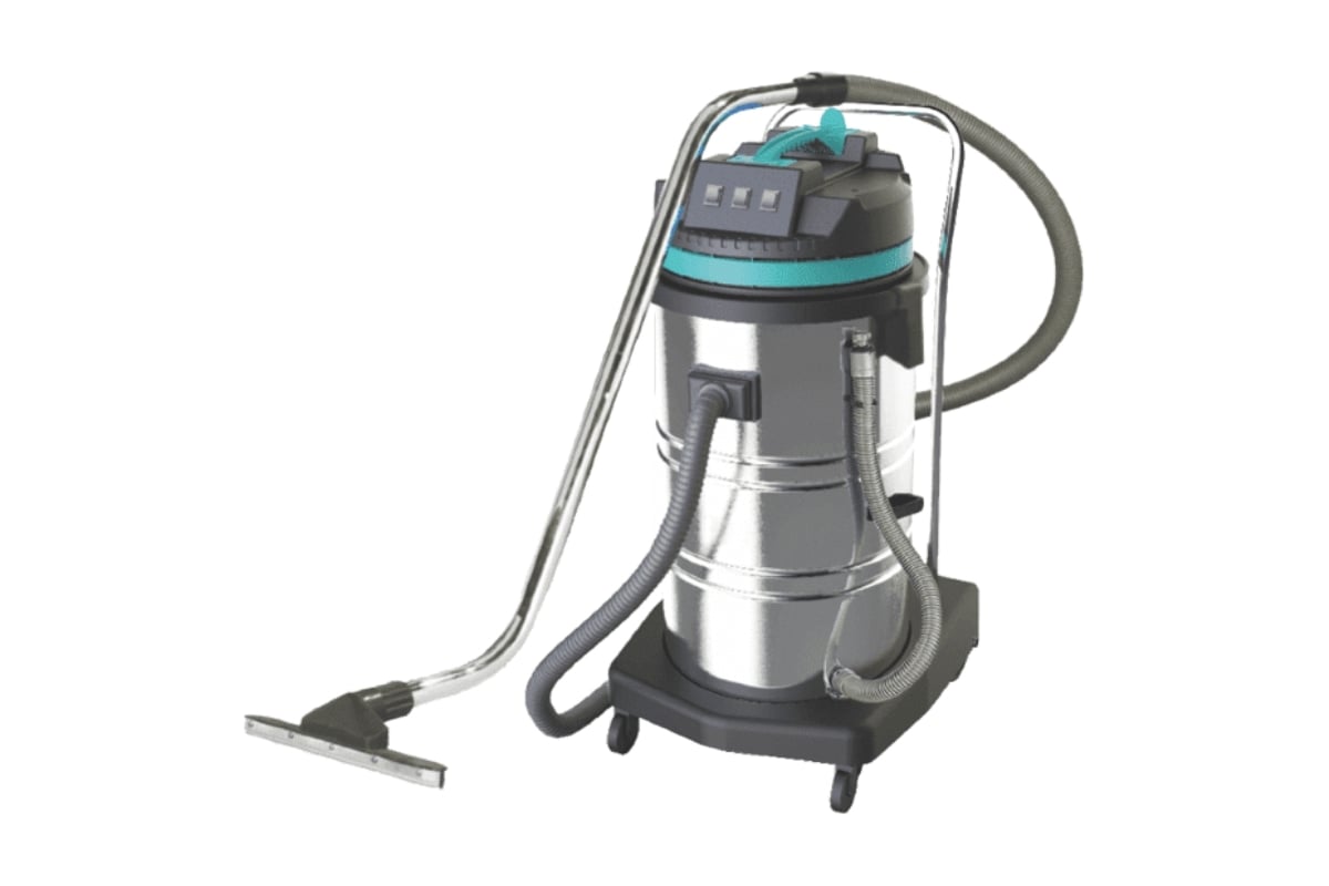 Пылеводосос Темп 80 л, нержавеющий, 220 V, 2200 W, 2 турбины TVC80-2