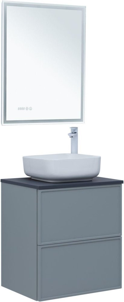 Мебель для ванной Aquanet Арт 60 см со столешницей, мисти грин