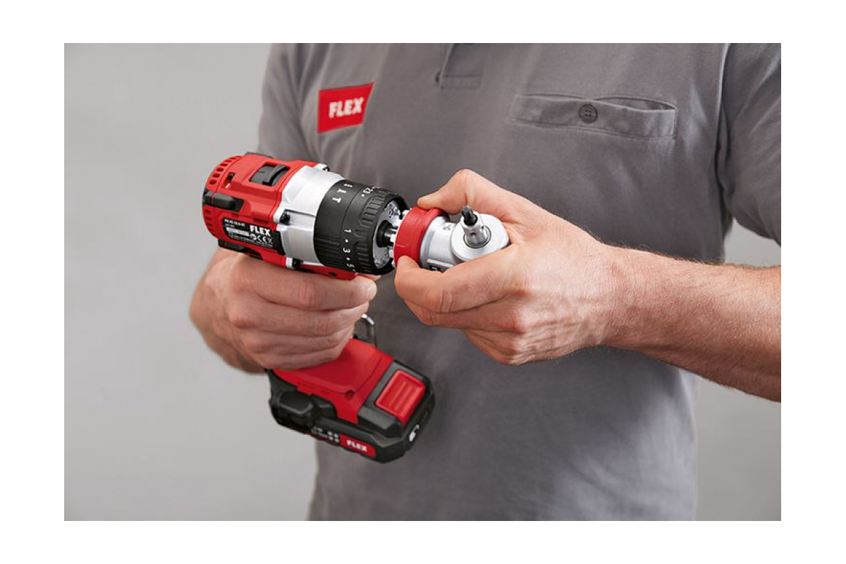 Двухскоростной аккумуляторный ударный дрель-шуруповерт Flex PD 2G 18.0-EC C 491233