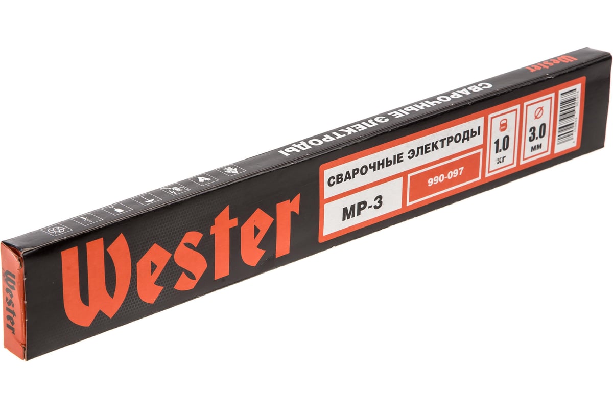 Электроды сварочные 990-097 МР-3 (3 мм; 1 кг) Wester 403829