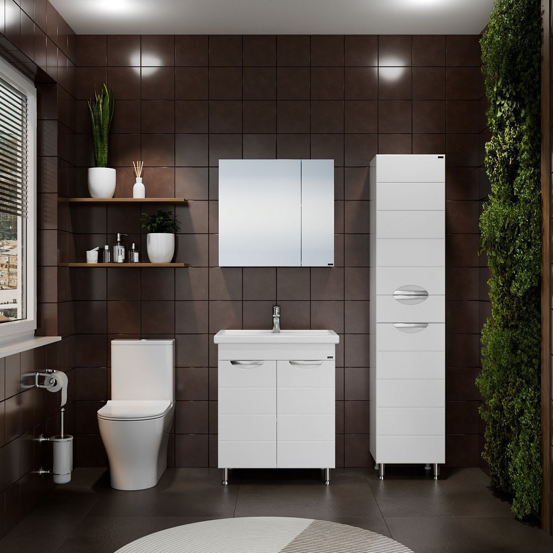 Шкаф пенал Санта Родос 40 см напольный 506004