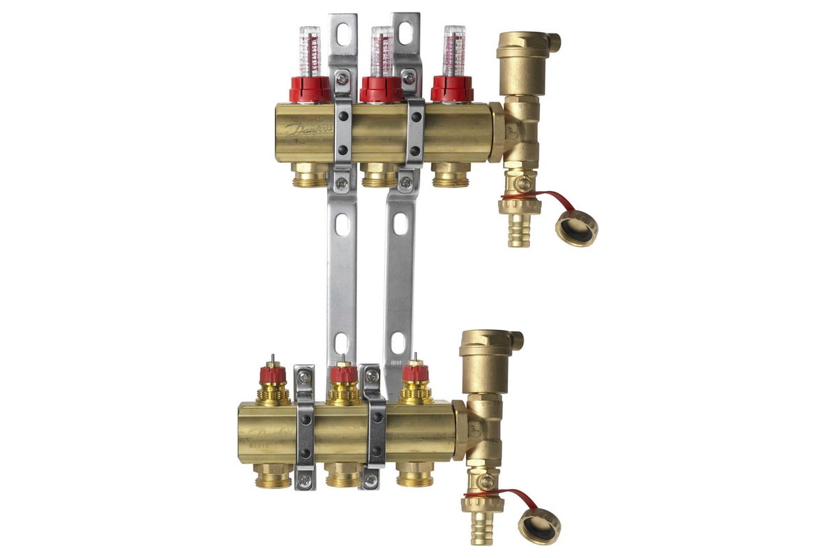Комплект коллекторов Danfoss FHF-3F set, 3 выхода 088U0723 049522