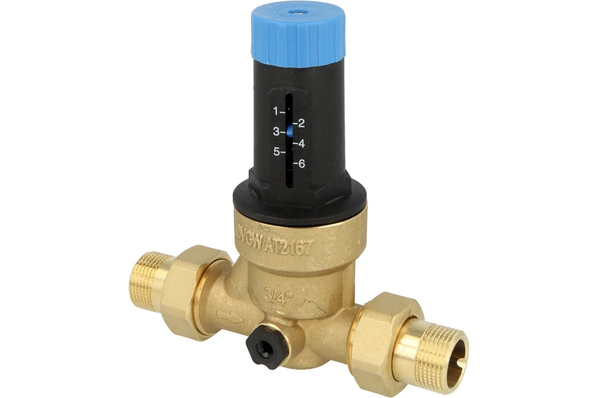 Редуктор давления Watts DRV 3/4" 1,5-6 бар, под аксиметрический манометр 1/4" 10015771